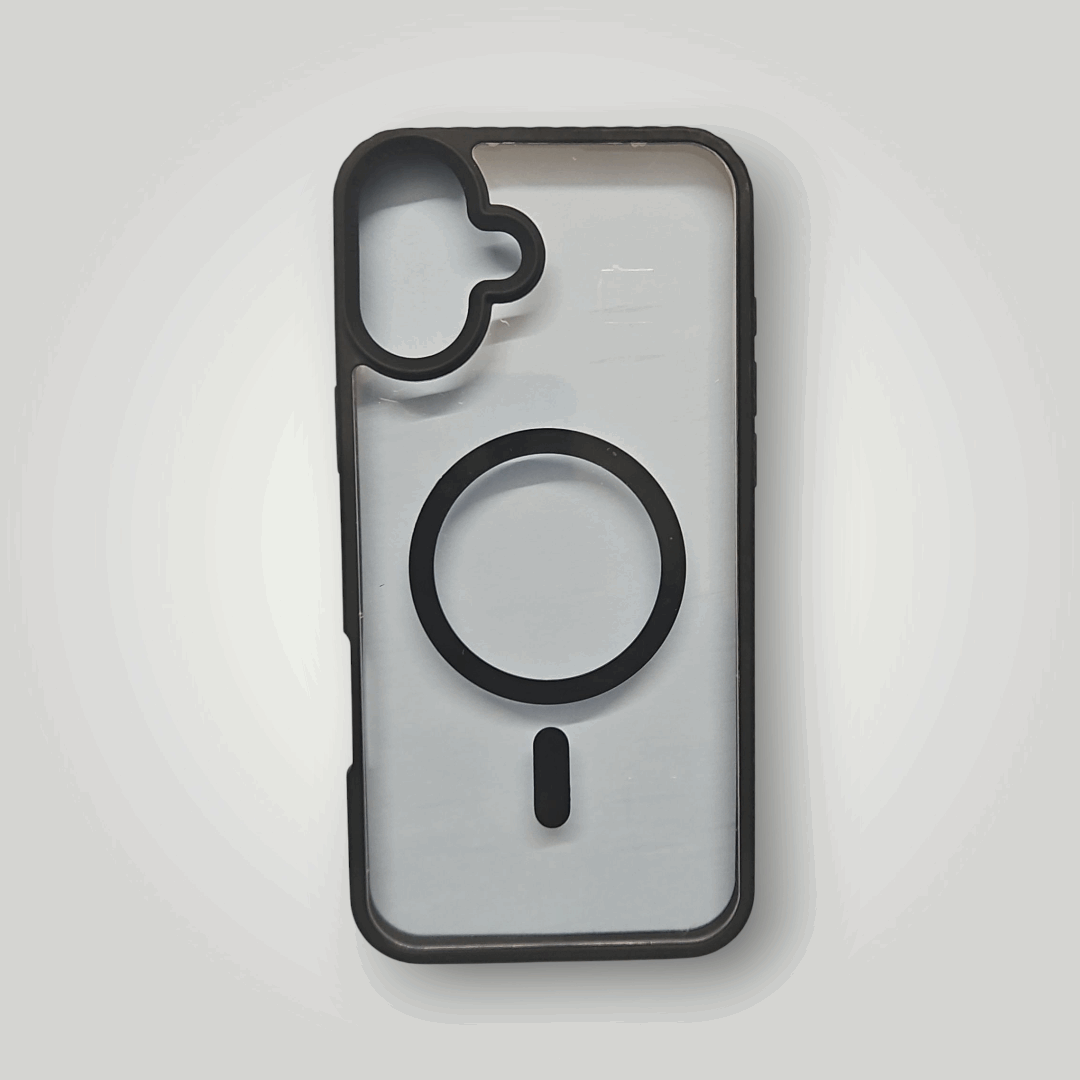 MagSafe Transparent Back Case for iPhone – Shockproof, Stylish Border (3 Colors) Mixwix