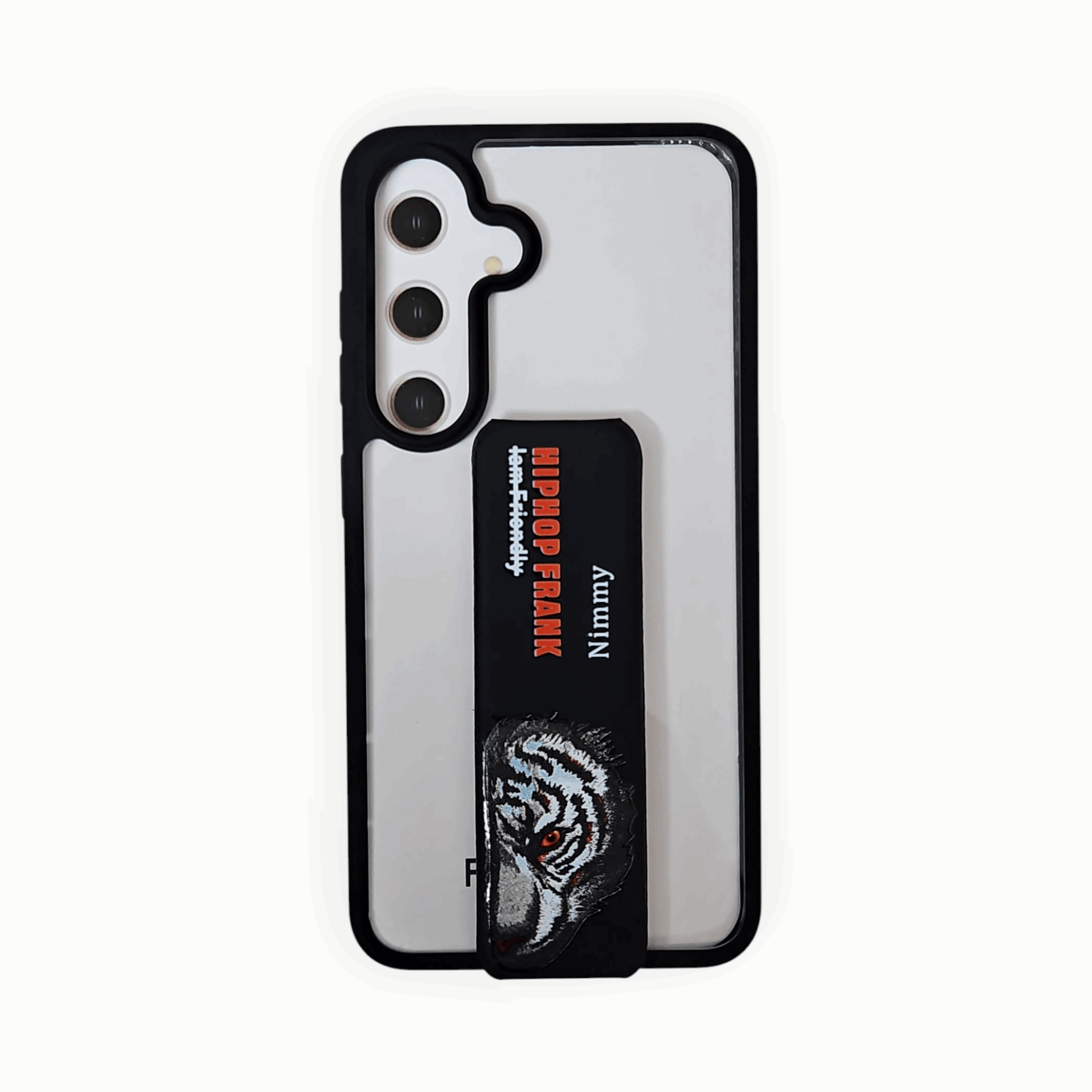 Transparent Minimalist Bear iPhone Case with Hand Strap – Stylish & Functional Mixwix