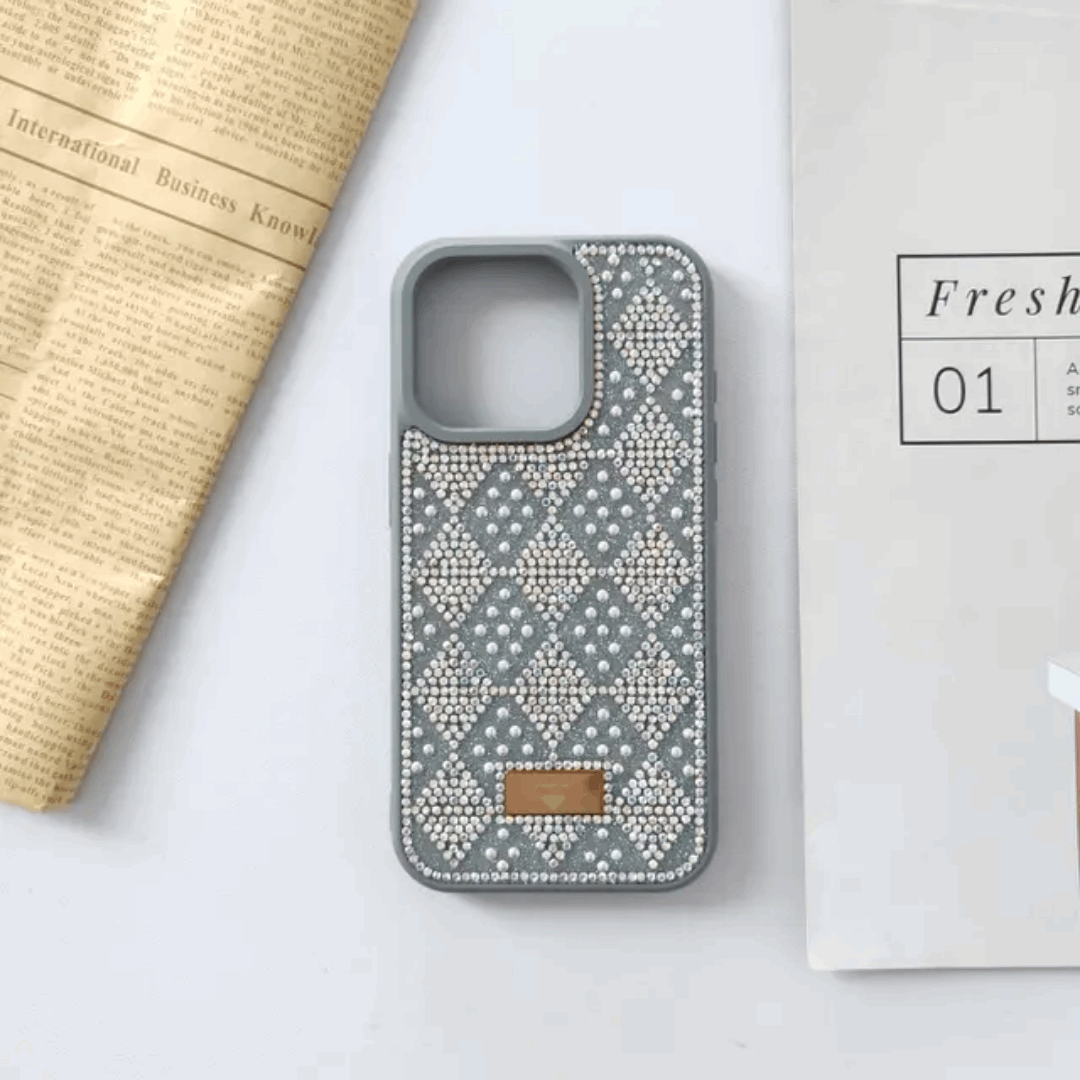 Swarovski Pearl and Crystal Embellished iPhone Case – Pink Glitter My Store