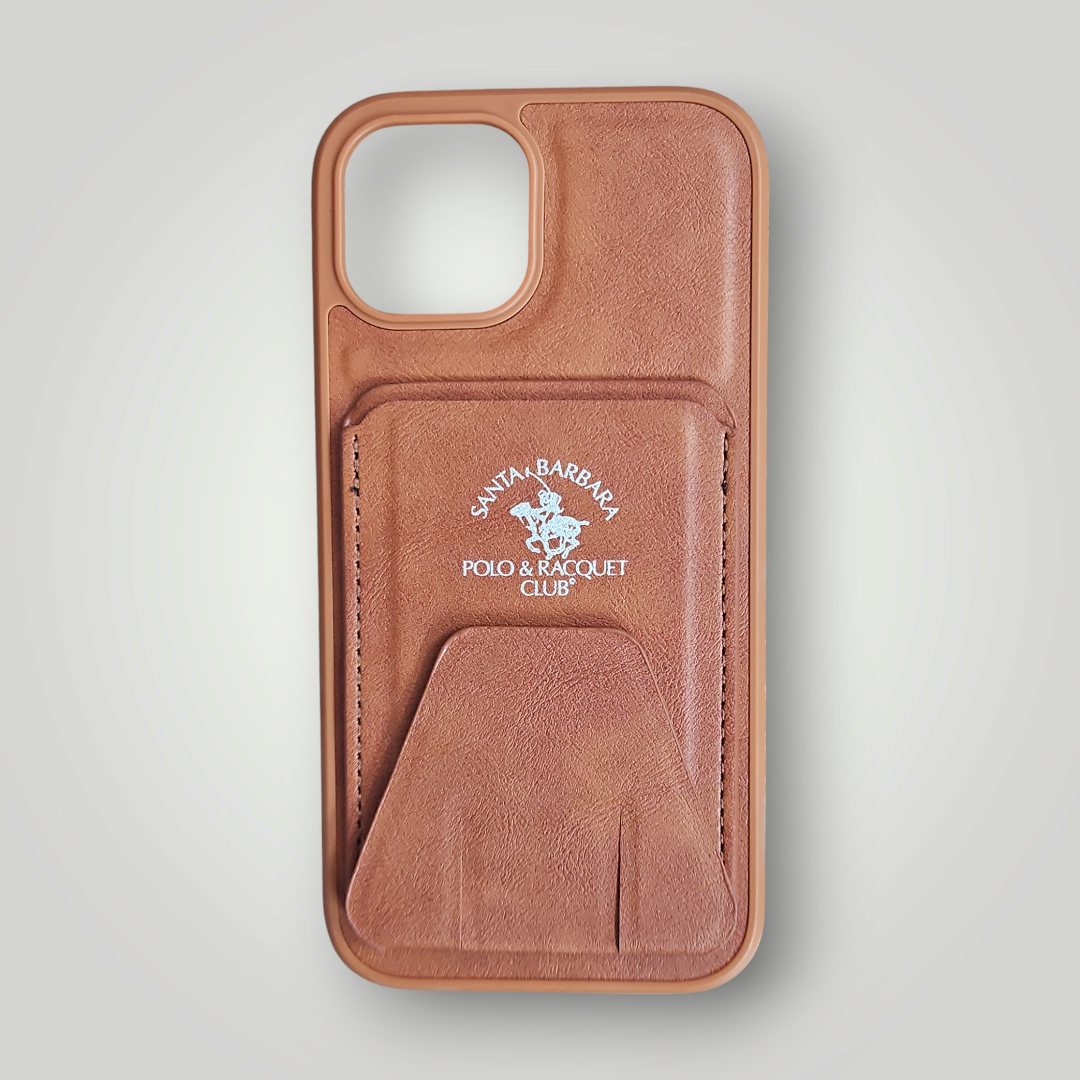 Santa Barbara Polo & Racquet Club Leather Wallet Case for iPhone Mixwix