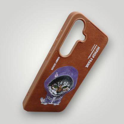 HIPHOP FRANK Nimmy Cat Embroidered Phone Case – Cool and Stylish Mixwix