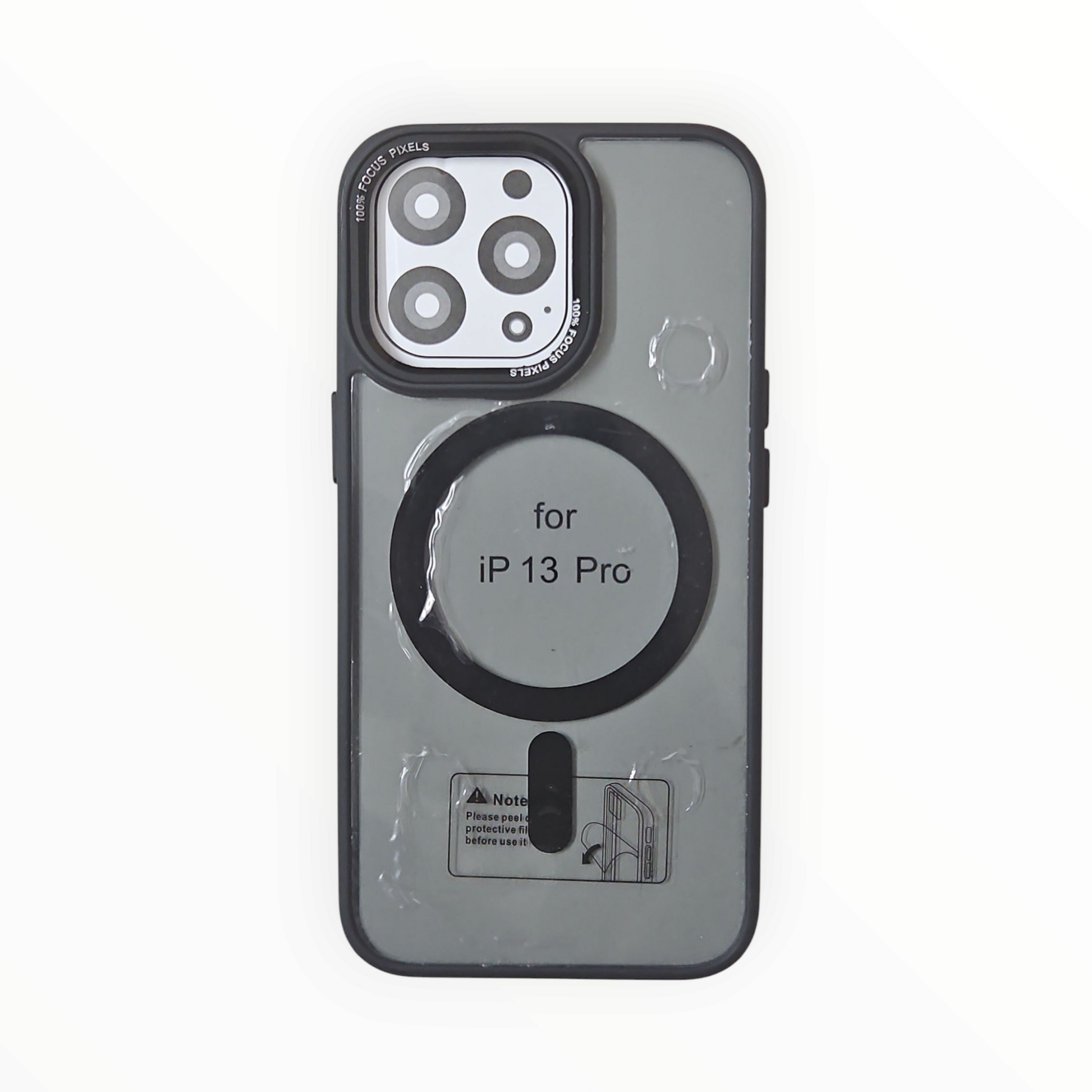 MagSafe-Compatible iPhone 16 Case – Shockproof Transparent Cover with Metal Ring Mixwix