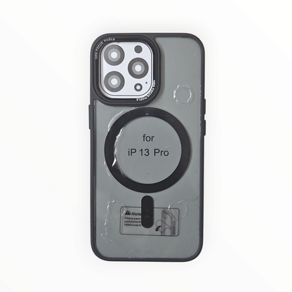 MagSafe-Compatible iPhone 16 Case – Shockproof Transparent Cover with Metal Ring Mixwix