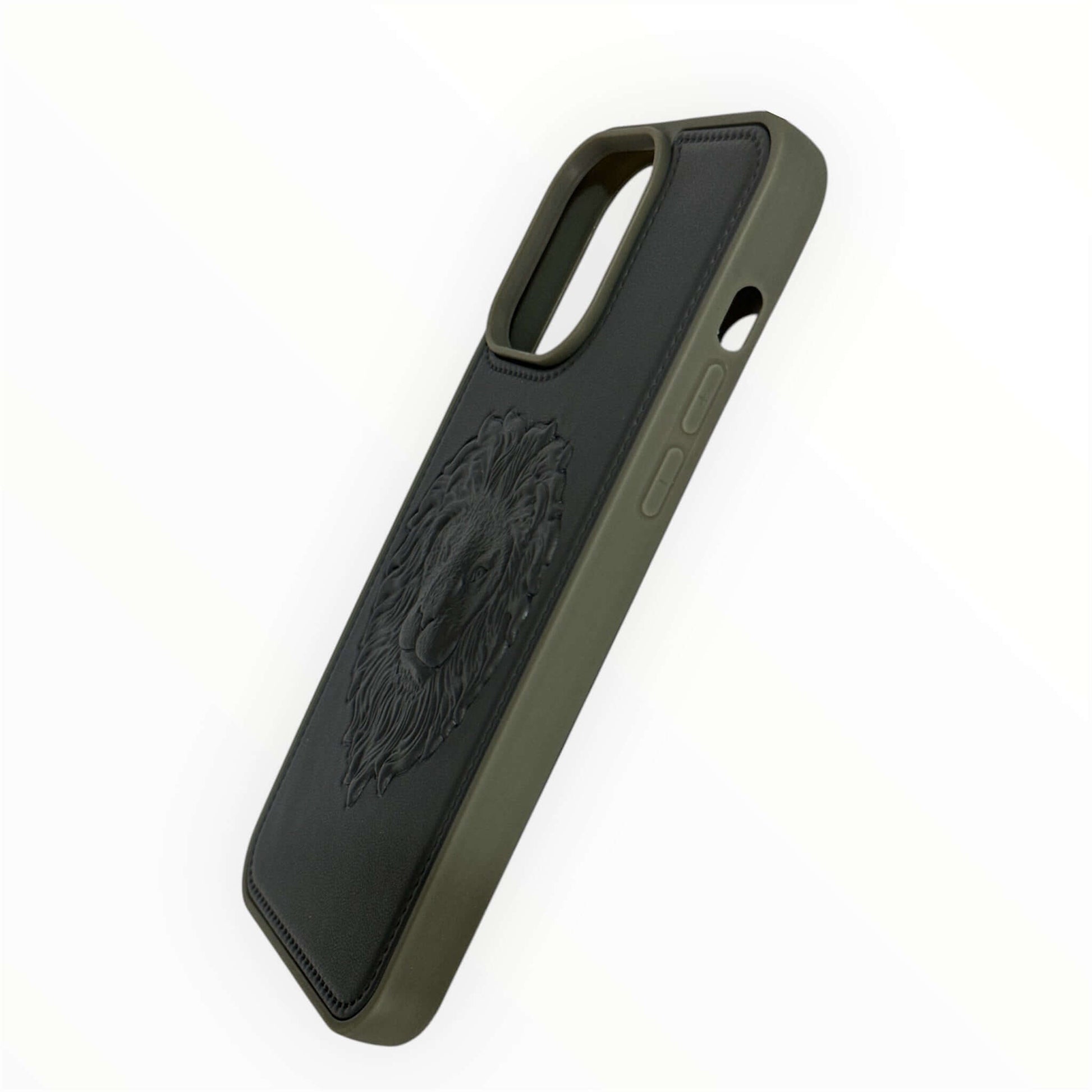 Embossed Lion Leather Case – Premium Luxury for iPhone My Store
